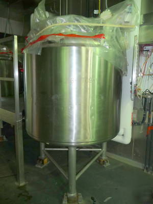 Dci 1200 liter 316 stainless jacketed reaction tank 