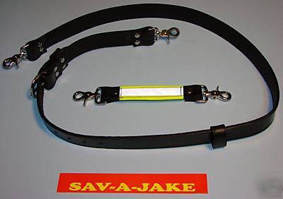 Firefighter xl leather radio strap set sav-a-jake