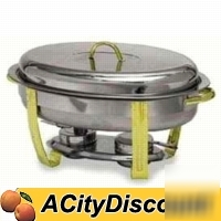 New 6 qt stainless oval catering chafing dish chafer