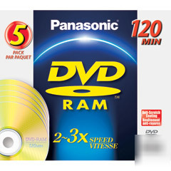 Panasonic lm-AF120LU5 12CM disc dvd-ram 4.7GB discs 5PK