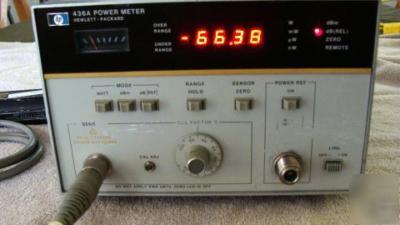 Hp/agilent 436A power meter w/opts/8484A sensor & cable