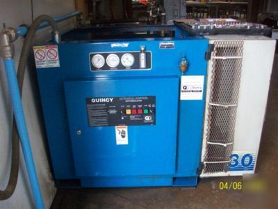 Quincy 30HP compressor & zeks air dryer combo