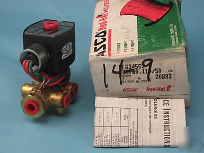 Asco red hat 2 position 4 way solenoid valve EF8345G3