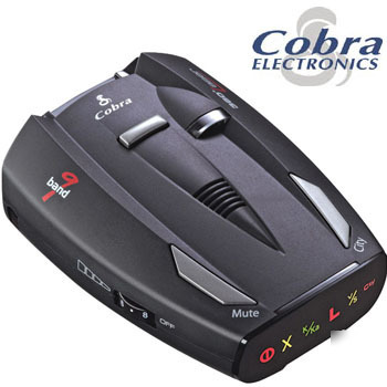 Cobra 9-band radar/laser detector 1-year warranty