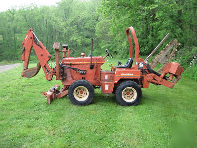 Ditch witch 4500DD ride on trencher plow backhoe deutz