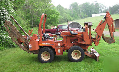 Ditch witch 4500DD ride on trencher plow backhoe deutz