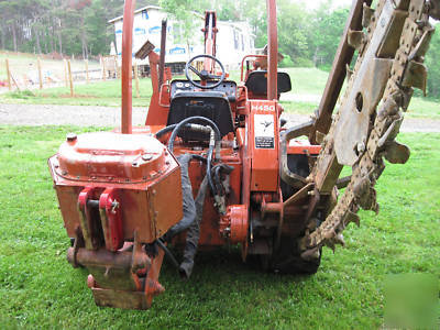 Ditch witch 4500DD ride on trencher plow backhoe deutz