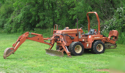 Ditch witch 4500DD ride on trencher plow backhoe deutz