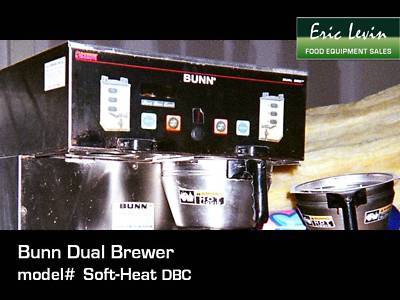Bunn dual coffee brewer maker, model# soft-heat dbc