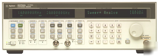 Hp/agilent 83752A-1E5 synthesized sweeper, 10 mhz to 20