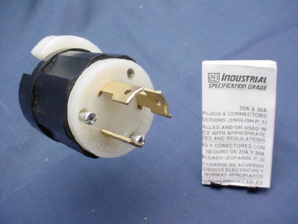 New leviton L12-30 locking plug twist lock 30A 480V 3Ã¸