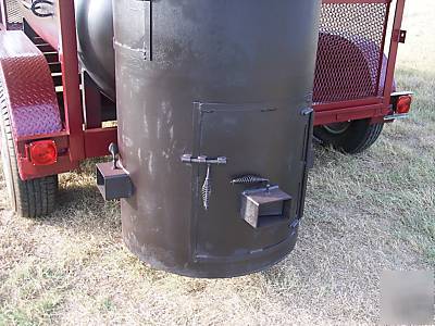 Custom bbq pit charcoal grill concession style trailer