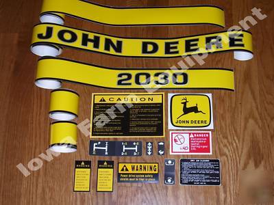 John deere decal set for 2030 tractors s/n 187301 & up 