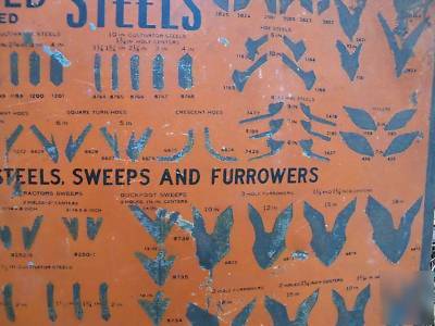 Rare planet jr display metal sign steel sweep furrower 