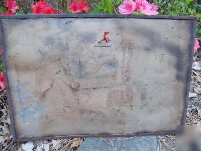 Rare planet jr display metal sign steel sweep furrower 