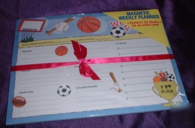 Magnetic weekly sports planner for year ~ 52 sheets