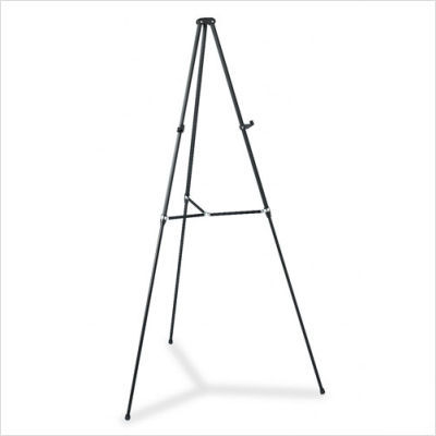 Quartet adjustable telescoping tripod easel high black