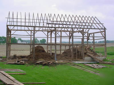 20'X47' beech timber post & beam barn frame