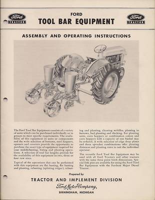 (4 for 1 price) ford equipment parts & operating manual