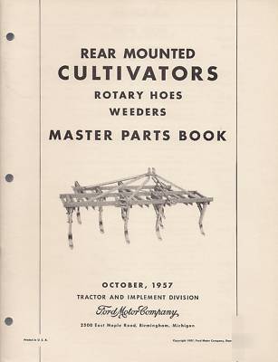 (4 for 1 price) ford equipment parts & operating manual