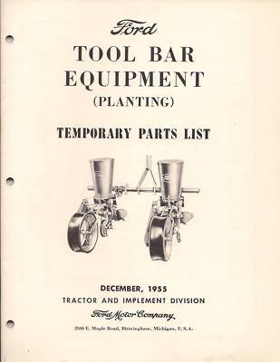(4 for 1 price) ford equipment parts & operating manual