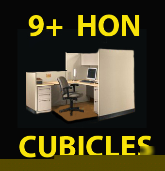 Lot of 9+ hon cubicle business office desks $45 each