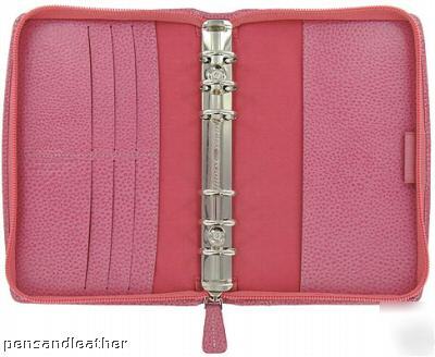 Filofax finsbury zip leather personal organizer pink$85