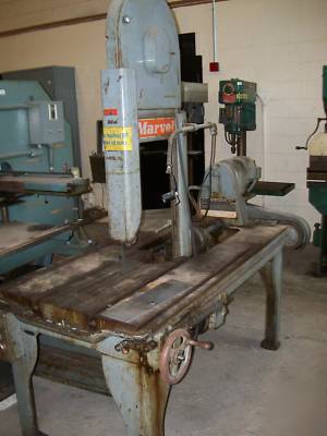 Metal band saw, marvel, model 4A, 1.33 hp 3 phase