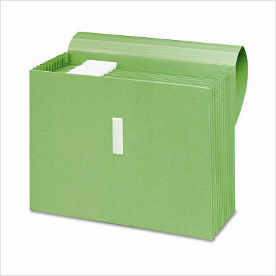 Antimicrobial expanding file, 21 pockets, letter, green