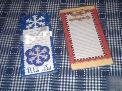Holiday wish list and to do notepads - nip