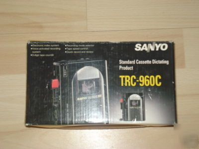 Sanyo trc-960C standard cassette recorder voice dictate