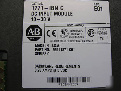 Ab plc-5/40B system w/ethernet & io mod. excellent 
