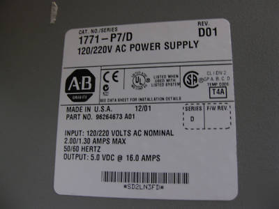 Ab plc-5/40B system w/ethernet & io mod. excellent 