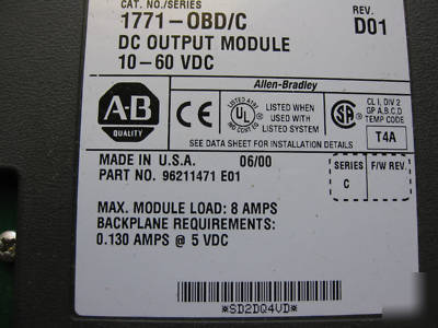Ab plc-5/40B system w/ethernet & io mod. excellent 