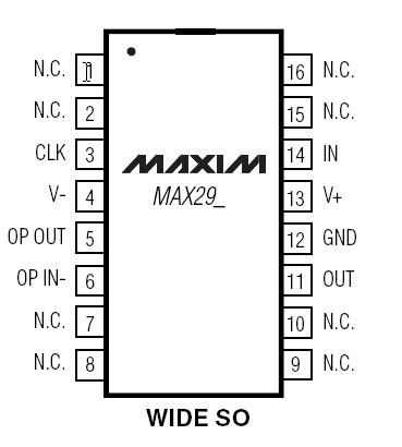 Maxim MAX295EWE 8TH-order lowpass butterworth filter