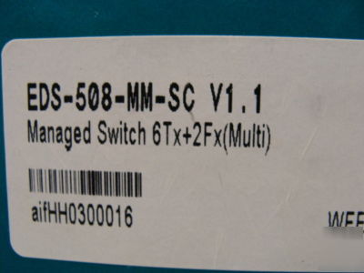 Moxa eds-508-mm-sc managed ethernet switch