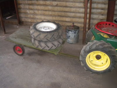 Vintage beaver wisconsin tractor small w trailer 1950's