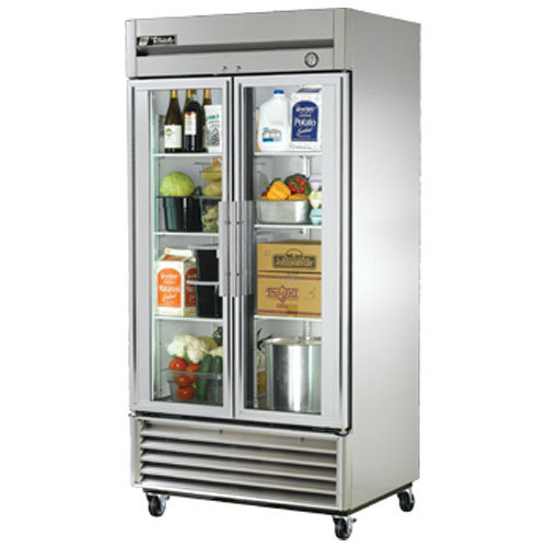 True t-35G reach-in refrigerator, 2 glass swing doors, 