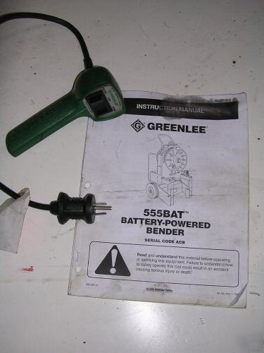 Greenlee 555 conduit pipe bender 2 shoes, 2 rollers 