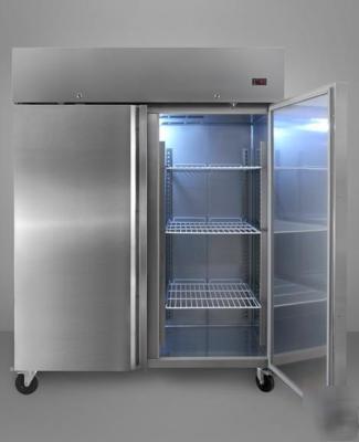 Summit 2-door s/steel commercial reach-in freezer