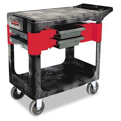 Rubbermaid 618000BLA - trades cart, 2-shelf, 330LB