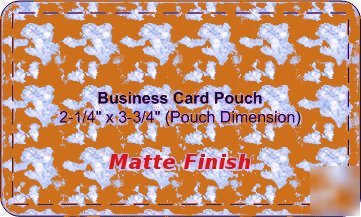 7 mil * matte finish * business card laminating pouch