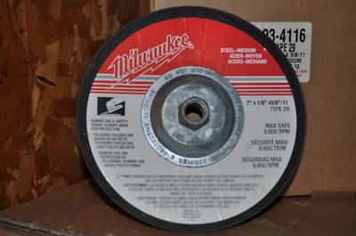 Milwaukee arbor aluminum oxide grinding discs
