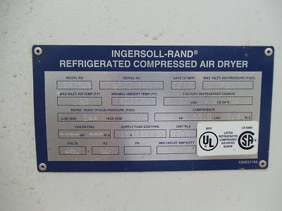 Rotary compressor sierra L150 ingersoll rand & airdryer