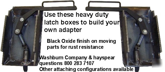 Skidsteer latch box set pair make your own adapter