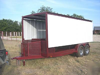 Custom bbq pit charcoal grill concession style trailer