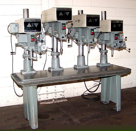 4 spdl rockwell 4 spdl drill 2SPDL w/ power down feed m