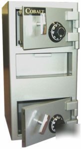 Office home cash floor front drop safe 2 door free ship