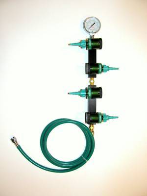 Medical dentaloffice portable emergency oxygen manifold