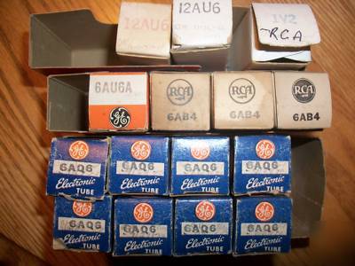 30+ vint tubes rca,ge, sylvania, united elect, westingh